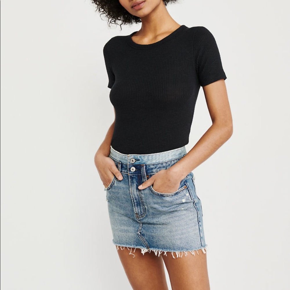 Jean mini skirt